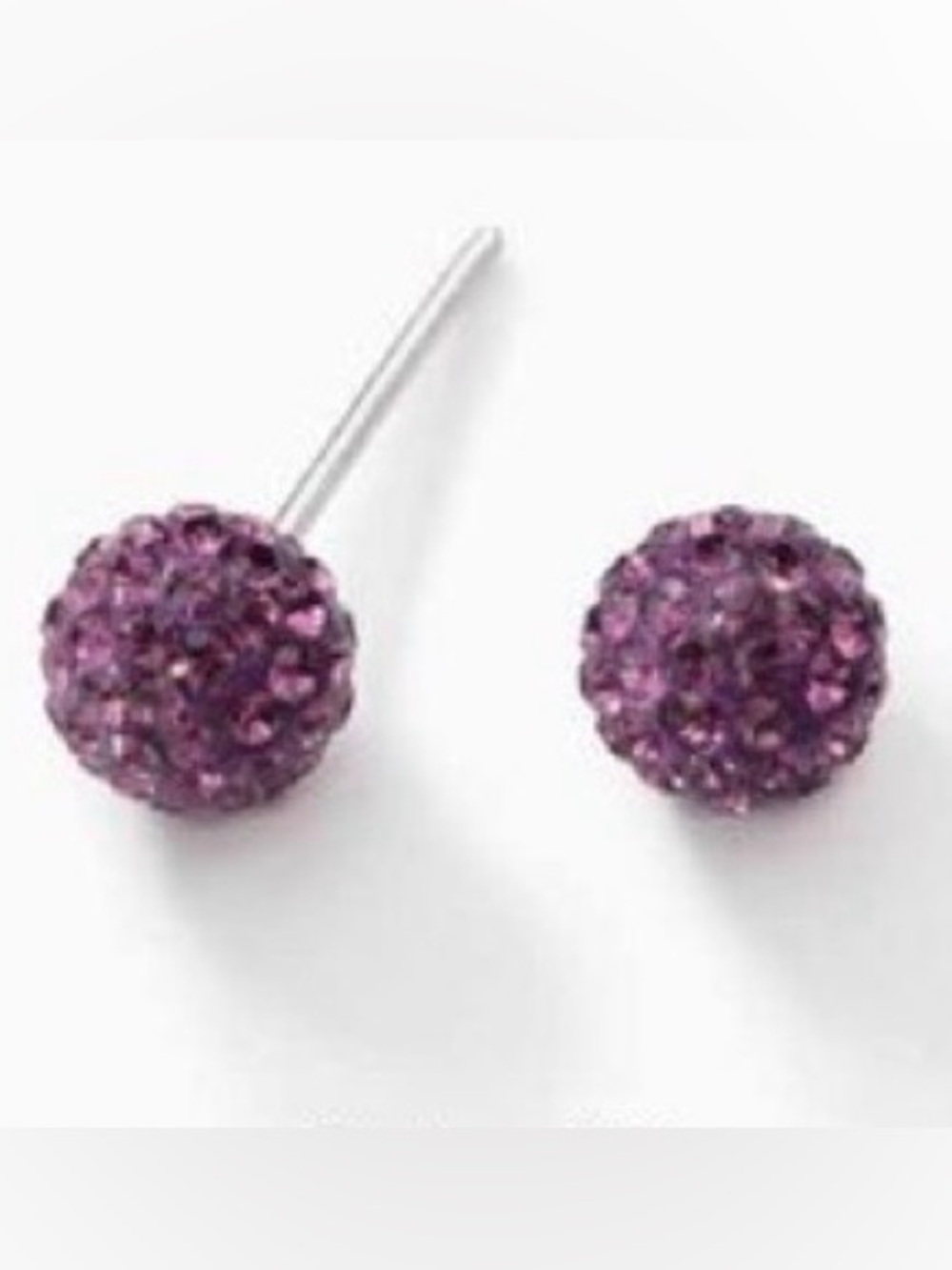 NWT Touchstone Crystal “Birthstone Earrings, February” (Amethyst), Retired